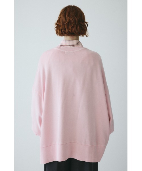 HeRIN.CYE（ヘリンドットサイ）の「Crash cut tops　　クラッシュカットトップス（スウェット・レディース・ピンク/ライトブラック・FREE）」の8枚目の写真