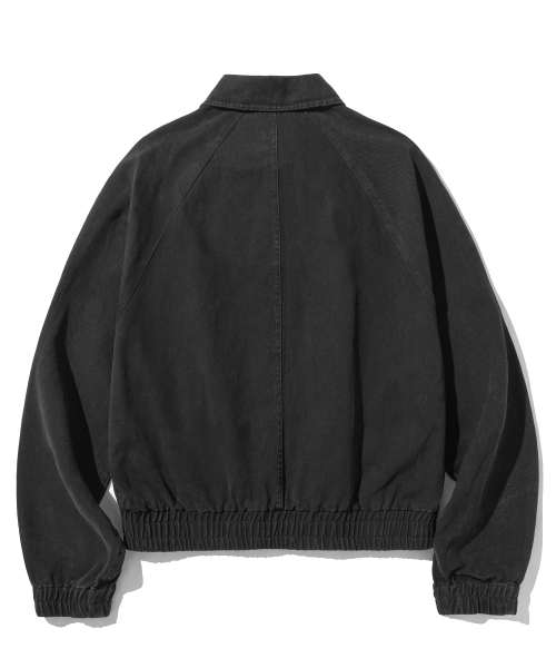 ラグランカラー デニムジャケット-ブラック（MA-1）｜F.ILLUMINATE