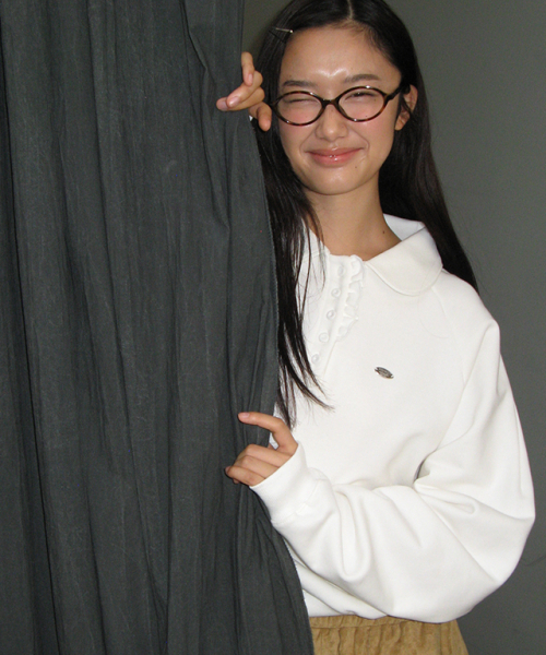 RONRON（ロンロン）の「HENRYNECK FRILL POINT SWEATSHIRT WHITE（スウェット・レディース・その他・FREE）」の5枚目の写真