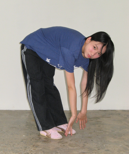 RONRON(ロンロン)の「SIDE LACE TRACK DENIM PANTS BLACK(デニムパンツ・レディース・その他・SMALL/MEDIUM/LARGE)」の4枚目の写真