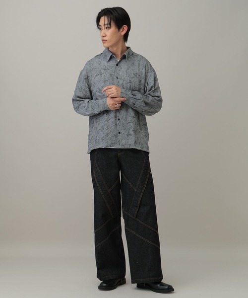 LAND MUSEUM(ランドミュージアム)の「LAND MUSEUM/ベルティングデニム(デニムパンツ・メンズ・ブラック・LARGE/MEDIUM)」の6枚目の写真