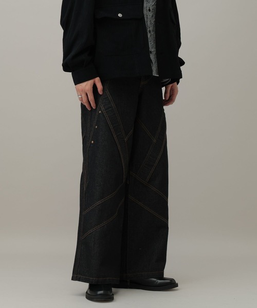 LAND MUSEUM(ランドミュージアム)の「LAND MUSEUM/ベルティングデニム(デニムパンツ・メンズ・ブラック・LARGE/MEDIUM)」の13枚目の写真