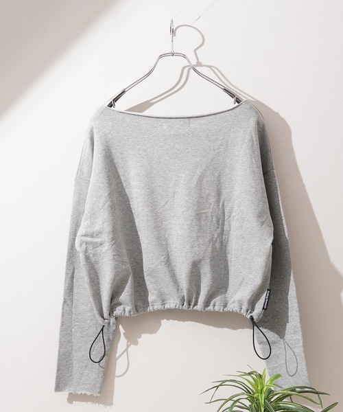 #MEMORY（メモリー）の「【MEMORY】［セットアップ対応］I LOVE ME ワンショルダー スウェット / I LOVE ME One-Shoulder Sweatshirt（スウェット・レディース・ブラック/グレー・FREE）」の17枚目の写真