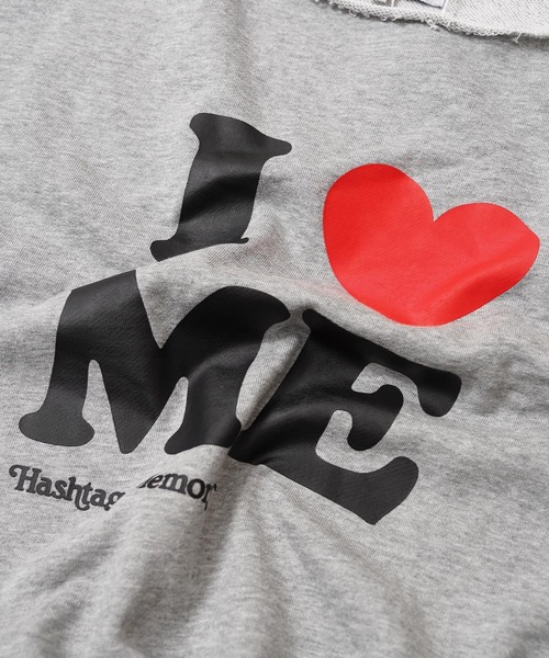 #MEMORY（メモリー）の「【MEMORY】［セットアップ対応］I LOVE ME ワンショルダー スウェット / I LOVE ME One-Shoulder Sweatshirt（スウェット・レディース・ブラック/グレー・FREE）」の4枚目の写真