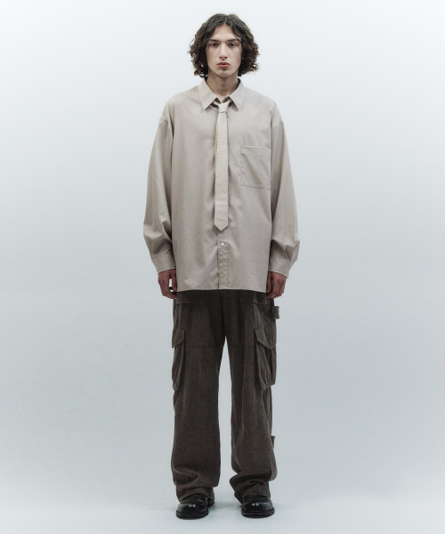 INSILENCE（インサイロンス）の「ハイゲージシルキーコットンシャツライトベージュ（シャツ/ブラウス・レディース・その他・LARGE/MEDIUM/SMALL）」の2枚目の写真