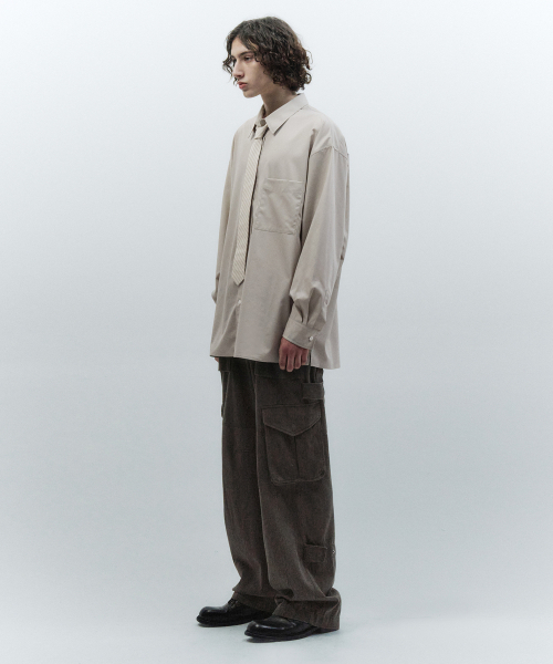 INSILENCE（インサイロンス）の「ハイゲージシルキーコットンシャツライトベージュ（シャツ/ブラウス・レディース・その他・LARGE/MEDIUM/SMALL）」の3枚目の写真