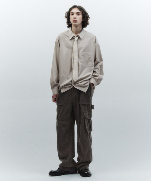 INSILENCE（インサイロンス）の「ハイゲージシルキーコットンシャツライトベージュ（シャツ/ブラウス・レディース・その他・LARGE/MEDIUM/SMALL）」の5枚目の写真