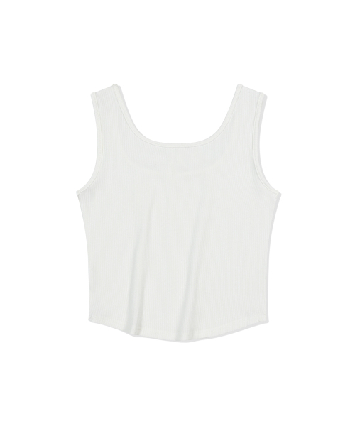 MOAA(モア)の「シェイプ&リブトップ ノースリーブ(ホワイト)(Tシャツ/カットソー・レディース・その他・SMALL/MEDIUM)」の3枚目の写真