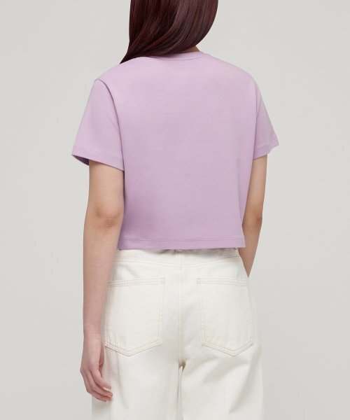 MUSINSA STANDARD WOMAN（ムシンサスタンダードウーマン）の「ウィメンズクルーネッククロップTシャツ[ライラック]（Tシャツ/カットソー・レディース・その他・SMALL/MEDIUM/LARGE/X-SMALL）」の2枚目の写真