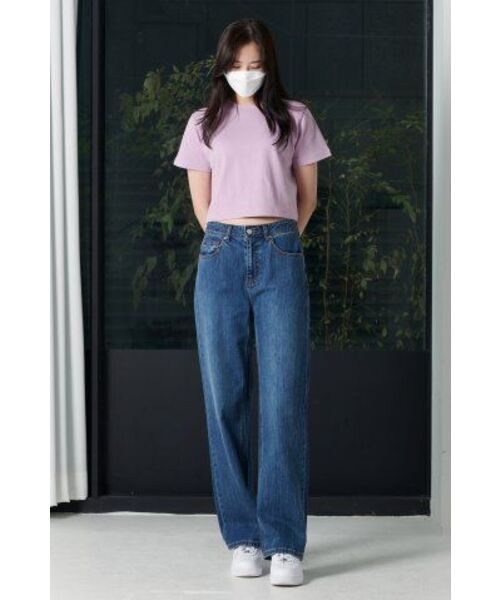 MUSINSA STANDARD WOMAN（ムシンサスタンダードウーマン）の「ウィメンズクルーネッククロップTシャツ[ライラック]（Tシャツ/カットソー・レディース・その他・SMALL/MEDIUM/LARGE/X-SMALL）」の7枚目の写真