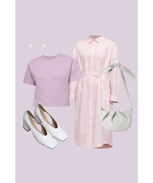 MUSINSA STANDARD WOMAN（ムシンサスタンダードウーマン）の「ウィメンズクルーネッククロップTシャツ[ライラック]（Tシャツ/カットソー・レディース・その他・SMALL/MEDIUM/LARGE/X-SMALL）」の9枚目の写真