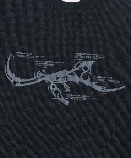 NOMANUAL(NOMANUAL)の「NM RIFLE WAFFLE LONG SLEEVE TEE - BLACK(Tシャツ/カットソー・レディース・その他・MEDIUM/LARGE/X-LARGE)」の5枚目の写真