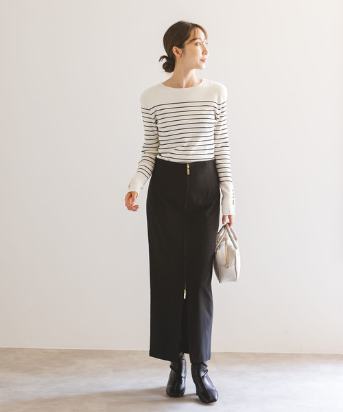 Noble（ノーブル）の「《追加2》RyNyコンフォートストレッチジップタイトスカート（スカート・レディース・ブラック/ブラウン・34/36/38/40）」の12枚目の写真