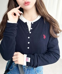 moment+別注【U.S.POLO ASSN.】テレコリブヘンリーネックプルオーバー
