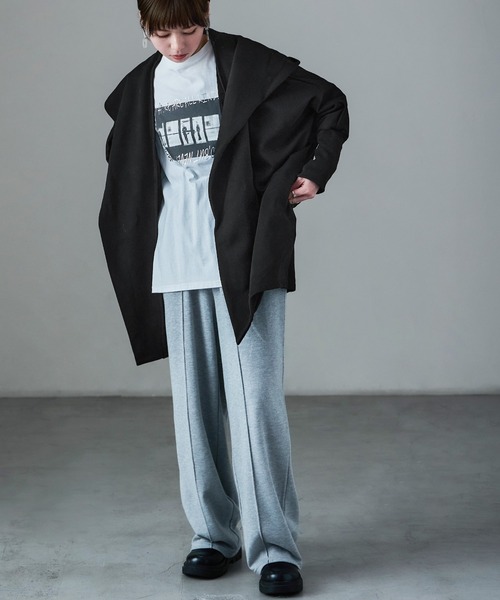 Fashion Letter(ファッションレター)の「裏フリース ポンディング ガウンジャケット(その他アウター・レディース・オートミール/ブラウン/グレー/ブラック・M)」の14枚目の写真