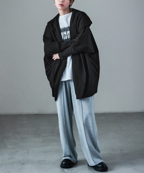 Fashion Letter(ファッションレター)の「裏フリース ポンディング ガウンジャケット(その他アウター・レディース・オートミール/ブラウン/グレー/ブラック・M)」の17枚目の写真