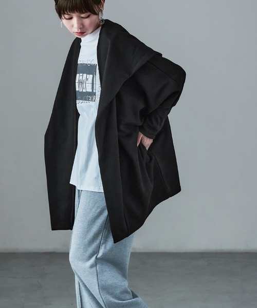 Fashion Letter(ファッションレター)の「裏フリース ポンディング ガウンジャケット(その他アウター・レディース・オートミール/ブラウン/グレー/ブラック・M)」の18枚目の写真