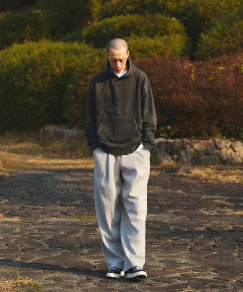 XERO（ゼロ）の「ディープワンタックスウェットパンツ[グレー]（スウェットパンツ・メンズ・その他・SMALL/MEDIUM/LARGE/X-LARGE/FREE/X-SMALL）」の3枚目の写真