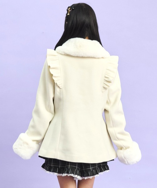 Secret Honey(シークレットハニー)の「ヨーク切替ハートビットコート(その他アウター・レディース・レッド/グレー/オフホワイト・MEDIUM)」の6枚目の写真