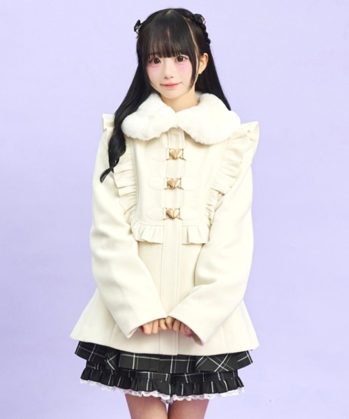 Secret Honey(シークレットハニー)の「ヨーク切替ハートビットコート(その他アウター・レディース・レッド/グレー/オフホワイト・MEDIUM)」の12枚目の写真