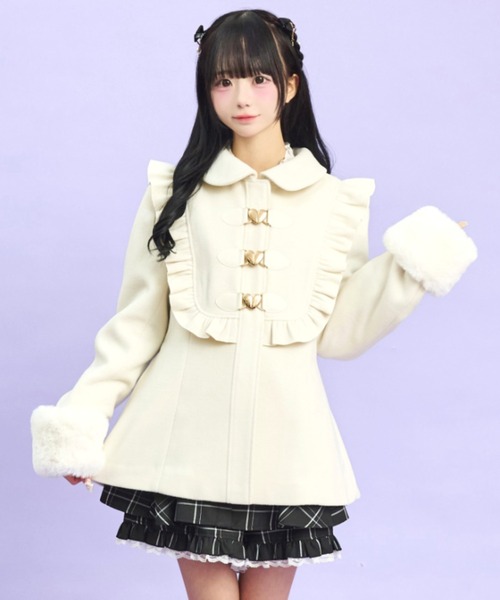 Secret Honey(シークレットハニー)の「ヨーク切替ハートビットコート(その他アウター・レディース・レッド/グレー/オフホワイト・MEDIUM)」の13枚目の写真