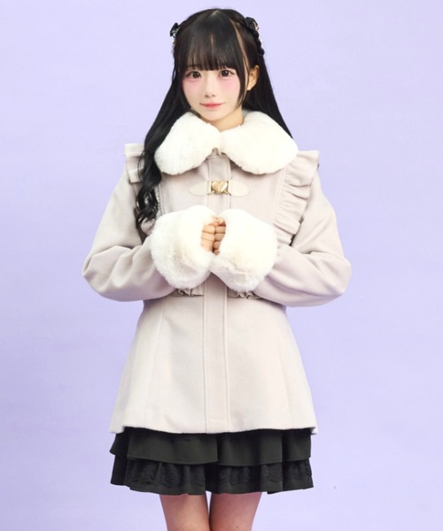 Secret Honey(シークレットハニー)の「ヨーク切替ハートビットコート(その他アウター・レディース・レッド/グレー/オフホワイト・MEDIUM)」の8枚目の写真