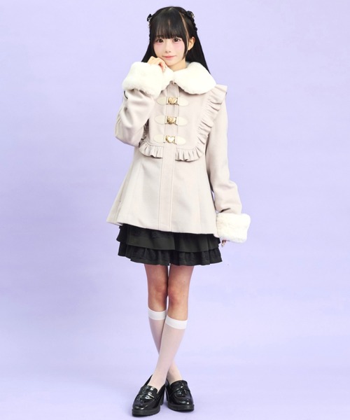 Secret Honey(シークレットハニー)の「ヨーク切替ハートビットコート(その他アウター・レディース・レッド/グレー/オフホワイト・MEDIUM)」の7枚目の写真