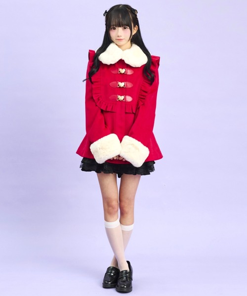 Secret Honey(シークレットハニー)の「ヨーク切替ハートビットコート(その他アウター・レディース・レッド/グレー/オフホワイト・MEDIUM)」の10枚目の写真