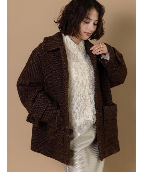 Te chichi CLASSIC（テチチクラシック）の「フリンジジャガードショートシャツ《2025winter catalog item》（シャツ/ブラウス・レディース・ブラック/オフホワイト・F）」の5枚目の写真