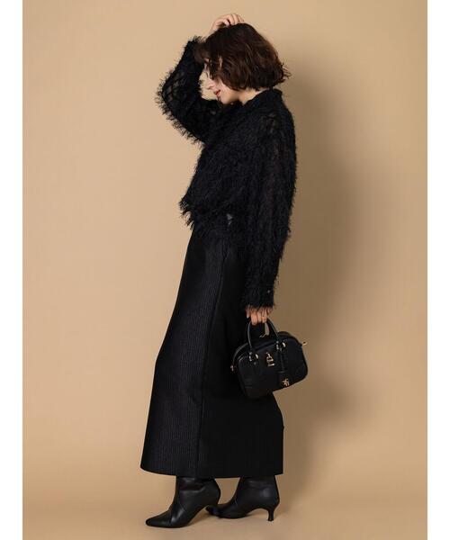 Te chichi CLASSIC（テチチクラシック）の「フリンジジャガードショートシャツ《2025winter catalog item》（シャツ/ブラウス・レディース・ブラック/オフホワイト・F）」の15枚目の写真