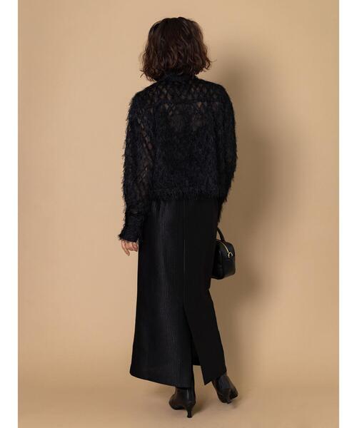 Te chichi CLASSIC（テチチクラシック）の「フリンジジャガードショートシャツ《2025winter catalog item》（シャツ/ブラウス・レディース・ブラック/オフホワイト・F）」の16枚目の写真