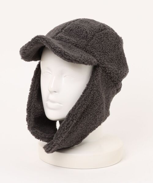 VIBGYOR（ヴィブジョー）の「pur chouchou/耳当て付き ボア キャップ P4408（キャップ・レディース・ダークグレー/ベージュ/ホワイト・FREE）」の6枚目の写真