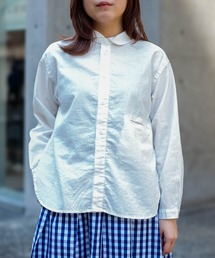 D.M.G.（ドミンゴ）の「[D.M.G / ディーエムジー] 綿麻ポプリン ラウンドカラーシャツ（シャツ/ブラウス）」