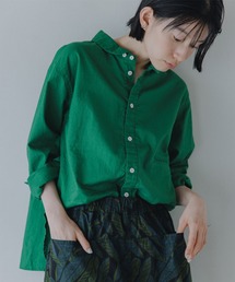 D.M.G.（ドミンゴ）の「[D.M.G / ディーエムジー] 綿麻ポプリン ラウンドカラーシャツ（シャツ/ブラウス）」