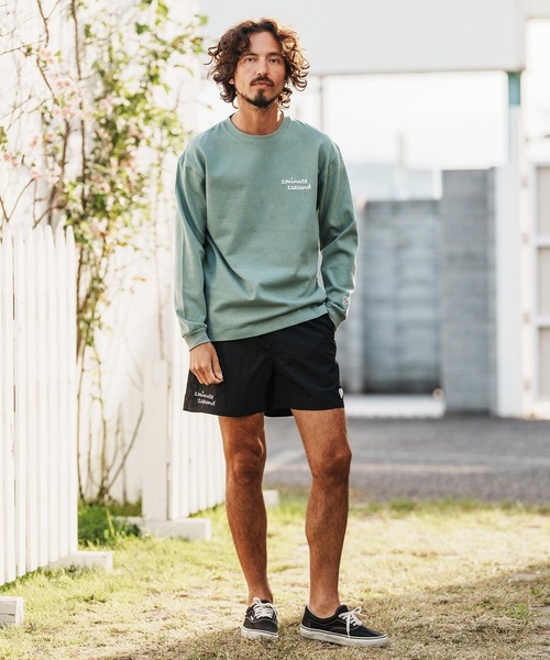 1minute 1second（ワンミニットワンセカンド）の「mlt5501-cursive foam print 10oz long sleeve shirt ロングスリーブカットソー(1M26H250)（Tシャツ/カットソー・メンズ・ブラック/グリーン系その他/ネイビー/ホワイト・M/L/XL）」の11枚目の写真