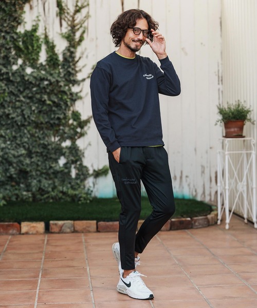 1minute 1second（ワンミニットワンセカンド）の「mlt5501-cursive foam print 10oz long sleeve shirt ロングスリーブカットソー(1M26H250)（Tシャツ/カットソー・メンズ・ブラック/グリーン系その他/ネイビー/ホワイト・M/L/XL）」の15枚目の写真