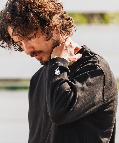 1minute 1second（ワンミニットワンセカンド）の「mlt5501-cursive foam print 10oz long sleeve shirt ロングスリーブカットソー(1M26H250)（Tシャツ/カットソー・メンズ・ブラック/グリーン系その他/ネイビー/ホワイト・M/L/XL）」の18枚目の写真
