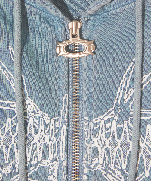 CRITIC（クリティック）の「GRID WORMHOLE HOODIE ZIPUP PIGMENT BLUE（パーカー・レディース・その他・MEDIUM/LARGE/X-LARGE）」の5枚目の写真