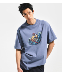 EXTRAORDINARY（エクストラオーディナリー）の「ヘビーコットン ZOMBIE SURFER TEE L/ブルー（Tシャツ/カットソー）」