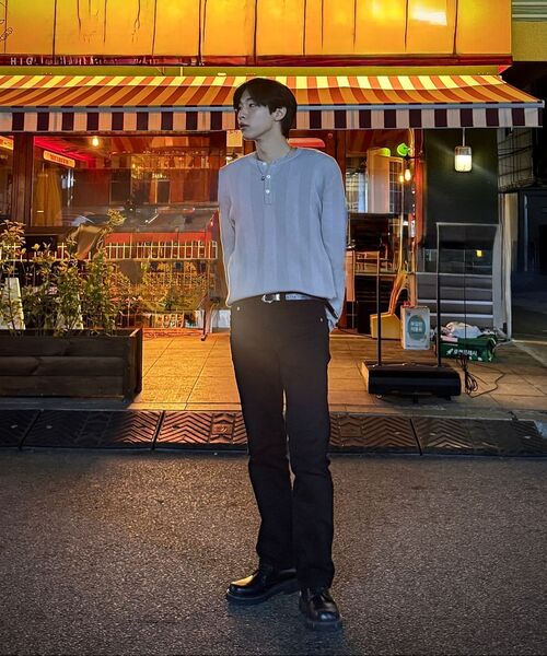 JUAN HOMME(ジュアンオム)の「ヘンリーネックリブニット(ライトグレー)(ニット/セーター・メンズ・その他・MEDIUM/LARGE)」の18枚目の写真