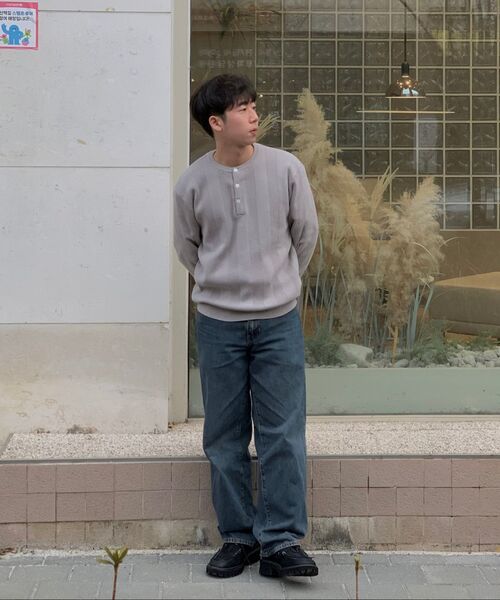 JUAN HOMME(ジュアンオム)の「ヘンリーネックリブニット(ライトグレー)(ニット/セーター・メンズ・その他・MEDIUM/LARGE)」の15枚目の写真
