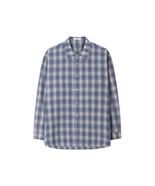 DRAW FIT（ドローフィット）の「セインツオンブレチェックシャツ[ブルー]（シャツ/ブラウス・メンズ・その他・X-LARGE/MEDIUM/LARGE）」の3枚目の写真
