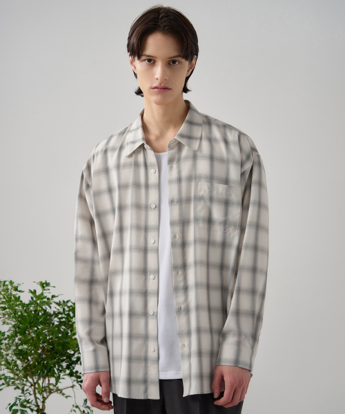 DRAW FIT（ドローフィット）の「セインツオンブレチェックシャツ[ブルー]（シャツ/ブラウス・メンズ・その他・X-LARGE/MEDIUM/LARGE）」の4枚目の写真