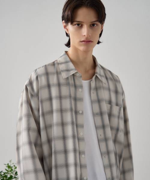 DRAW FIT（ドローフィット）の「セインツオンブレチェックシャツ[ブルー]（シャツ/ブラウス・メンズ・その他・X-LARGE/MEDIUM/LARGE）」の5枚目の写真