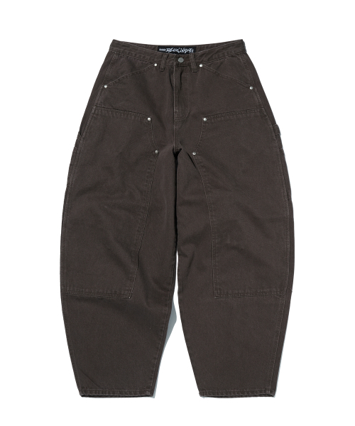 suade（スエード）の「CURVED DOUBLE KNEE PANTS [BROWN]（デニムパンツ・レディース・その他・SMALL/MEDIUM/LARGE）」の4枚目の写真