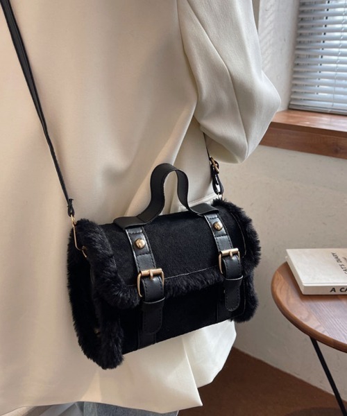 shoppinggo(ショッピングゴー)の「ファー付き2WAY ミニショルダーバッグ レディースバッグ ショルダーバッグ ハンドバッグ(ショルダーバッグ・レディース・ピンク/ホワイト/ブラウン/ブラック・FREE)」の21枚目の写真