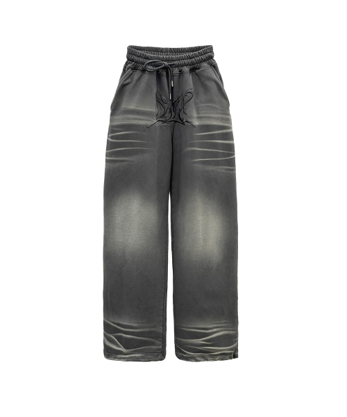 BLR（ビーエルアール）の「Embroidery Washed Pants（スウェットパンツ・メンズ・グレー・SMALL/MEDIUM/LARGE）」の2枚目の写真