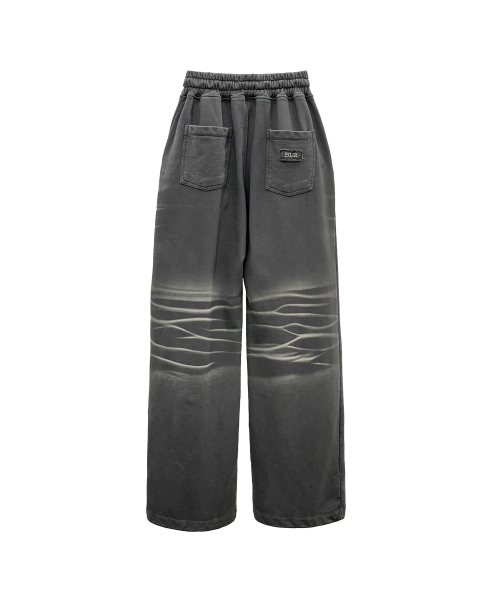BLR（ビーエルアール）の「Embroidery Washed Pants（スウェットパンツ・メンズ・グレー・SMALL/MEDIUM/LARGE）」の3枚目の写真