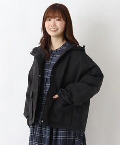 バイカラーキルティング中綿コート（ダウンジャケット/コート