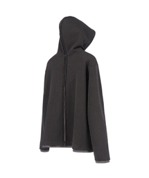 DGNAK（ディグナク）の「サテンパネルフードパーカー（ブラック）（パーカー）」